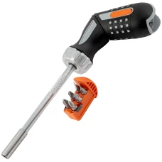 Bahco 808050P Ratcheting Bit 1/4" Screwdriver with Pistol Handle