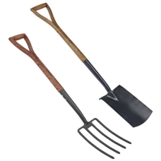 Draper Carbon Ash Handle Steel Garden Fork and Spade Twin Pack