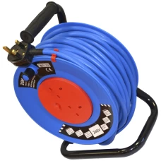 TALATools  Heavy-Duty Cable Reel 220V 25m 2 Socket (2.5mm)