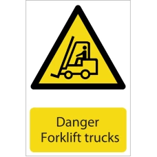 Draper 'Danger Forklift Trucks' Hazard Sign