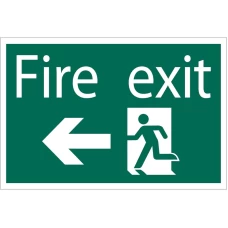 Draper 'Fire Exit Arrow Left' Safety Sign