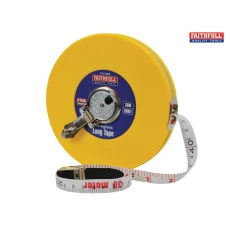 Faithfull Closed ABS Fibreglass Long Tape 30m/100ft (Width 13mm)