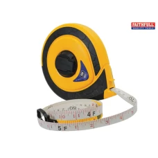 Faithfull Fully Enclosed ABS Fibreglass Long Tape 30m/100ft (Width 15mm)