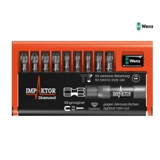 Wera Bit-Check 10 Impaktor 3 Pozi / Torx Set of 10