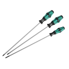 Wera Kraftform Plus Long Screwdriver Set of 3 SL/PH/PZ