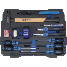 BGS Technic Foam Tray for BGS BOXSYS1 & 2: Hammer, Pliers, Screwdriver Set | 12 pcs.