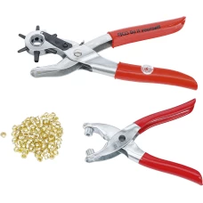 BGS Technic Revolving Punch Pliers and Eyelet Pliers Set | 102 pcs.
