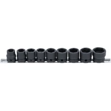 BGS Technic Impact Socket Set, Hexagon, extra flat | 12.5 mm (1/2