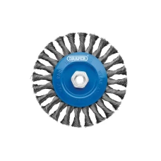 Draper 150mm Steel Twist-Knot Flat Wire Wheel Brush - M14