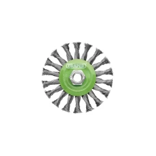 Draper 115mm Stainless-Steel Twist-Knot Flat Wire Wheel Brush - M14