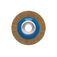 Draper 150 x 31.75mm Brassed Steel Bench Grinder Wire Wheel Brush