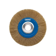 Draper 200 x 31.75mm Brassed Steel Bench Grinder Wire Wheel Brush