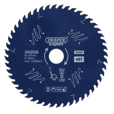 Draper EXPERT TCT Circular Saw Blade for Wood with PTFE Coating 210 x 30mm (48T)