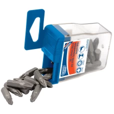Draper EXPERT No.2 Pz Type 1/4" Insert Bits In Plastic Storage Case (20 Piece)