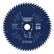  Draper EXPERT TCT Circular Saw Blade for Wood with PTFE Coating 250 x 30mm (60T)