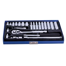 BlueSpot Tools 1/4in Metric Socket Set, 24 Piece