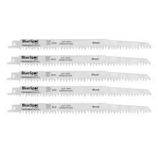 BlueSpot Tools HCS Reciprocating Saw Blade 240mm x 5 TPI Pack of 5