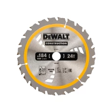 DEWALT Cordless Construction Trim Saw Blade 184 x 20mm x 24T