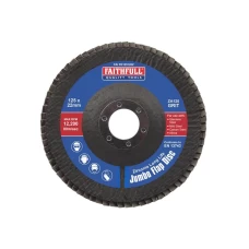 Faithfull Zirconia Abrasive Jumbo Flap Disc ZA120 125mm