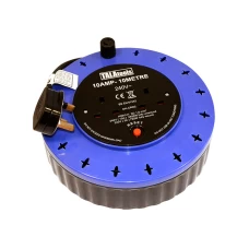 TALAtools Small Cable Reel 220V 2-Socket 10m